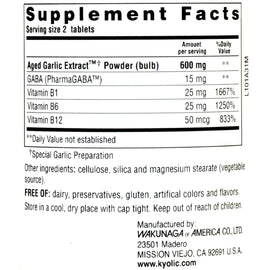 Kyolic Aged Garlic Extract Stress And Fatigue Relief Formula 101 - 100 Tablets