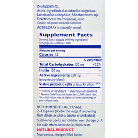 Kendy Usa Prebiotic Probiotic Symbiotic Actiflora Plus - 100 Capsules