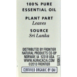 Aura Cacia Organic Essential Oil - Lemongrass - .25 Oz