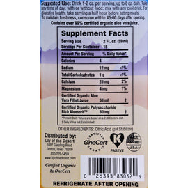 Lily Of The Desert Organic Aloe Vera Juice Inner Fillet - 32 Fl Oz