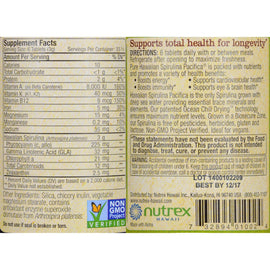 Nutrex Hawaii Pure Hawaiian Spirulina Pacifica - 500 Mg - 200 Tablets