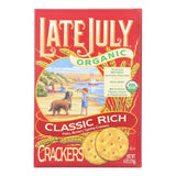 Late July Snacks Crackers - Classic Rich - Case Of 12 - 6 Oz.