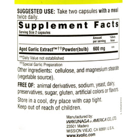 Kyolic Aged Garlic Extract Vegetarian Cardiovascular Formula 100 - 100 Vegetarian Capsules