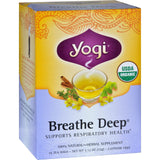 Yogi Organic Breathe Deep Herbal Tea Caffeine Free - 16 Tea Bags - Case Of 6