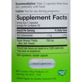 Nature's Way Blessed Thistle Herb - 100 Capsules