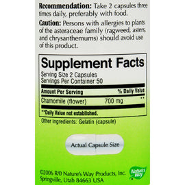 Nature's Way Chamomile Flowers - 100 Capsules
