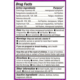 Natrabio Hot Flashes Menopause Relief - 60 Tablets