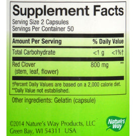 Nature's Way Red Clover Blossom And Herb - 100 Capsules