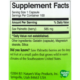 Nature's Way Saw Palmetto Berries - 100 Capsules