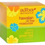 Alba Botanica Hawaiian Aloe And Green Tea Moisturizer Oil-free - 3 Oz