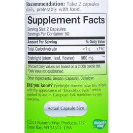 Nature's Way Eyebright Herb - 100 Capsules