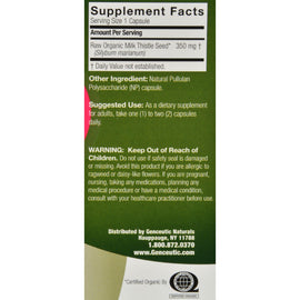 Genceutic Naturals Organic Milk Thistle - 350 Mg - 60 Capsules