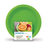 Preserve On The Go Small Reusable Plates - Apple Green - Case Of 12 - 10 Pack - 7 In