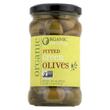 Divina Organic Pitted Green Olives - Case Of 6 - 6 Oz.