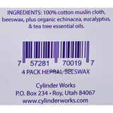 Cylinder Works Herbal Beeswax Ear Candles - 4 Pack