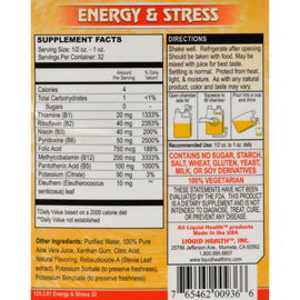 Liquid Health Energy And Stress Tangerine Orange - 32 Fl Oz