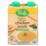 Pacific Natural Foods Free Range Chicken Broth - Low Sodium - Case Of 6 - 8 Fl Oz.