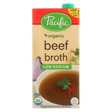 Pacific Natural Foods Beef Broth - Low Sodium - Case Of 12 - 32 Fl Oz.