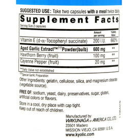 Kyolic Aged Garlic Extract Healthy Heart Formula 106 - 100 Capsules