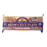 Edward And Sons Brown Rice Snaps - Toasted Onion - Case Of 12 - 3.5 Oz.