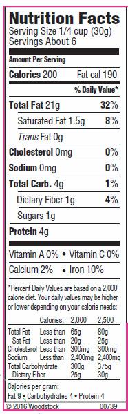 Woodstock Organic Pine Nuts - Case Of 8 - 6 Oz.