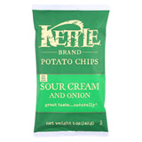 Kettle Brand Potato Chips - Sour Cream And Onion - Case Of 15 - 5 Oz.