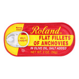 Roland Flat Fillets Of Anchovies In Olive Oil, Salted - Case Of 25 - 2 Oz.