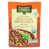 Seeds Of Change Organic Quinoa And Brown Rice With Garlic - Case Of 12 - 8.5 Oz.