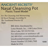 Ancient Secrets Nasal Cleansing Neti Pot - Plastic - 1 Pot