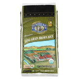 Lundberg Family Farms Organic Long Grain Brown Rice - Case Of 25 - 1 Lb.