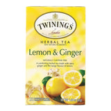 Twining's Tea Green Tea - Lemon And Ginger - Case Of 6 - 20 Bags