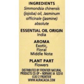 Aura Cacia Jasmine Absolute In Jojoba Oil - 0.5 Fl Oz