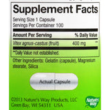 Nature's Way Vitex Fruit - 400 Mg - 100 Capsules