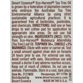 Desert Essence Eco-harvest Tea Tree Oil - 1 Fl Oz