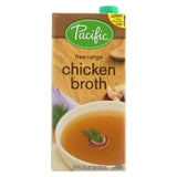 Pacific Natural Foods Chicken Broth - Free Range - Case Of 12 - 32 Fl Oz.