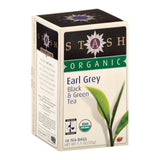 Stash Tea Organic Earl Grey Black And Green Tea - Case Of 6 - 18 Bags