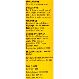 Bach Flower Remedies Rescue Remedy Natural Stress Relief - 0.7 Fl Oz