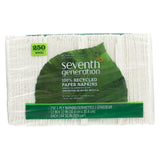 Seventh Generation Recycled Napkins - White - Case Of 12 - 250 Count