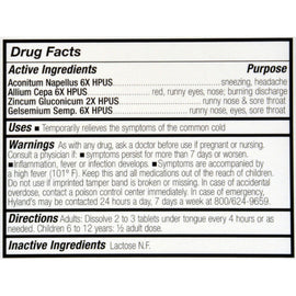 Hyland's Cold Tablets With Zinc - 50 Quick Disolving Tabl