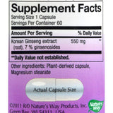 Nature's Way Korean Ginseng Standardized - 60 Vcaps