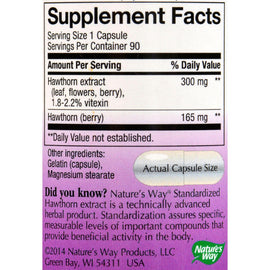 Nature's Way Hawthorn Standardized - 90 Capsules
