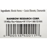 Rainbow Research Henna 100% Botanical Hair Color And Conditioner - Persian Blonde - 4 Oz