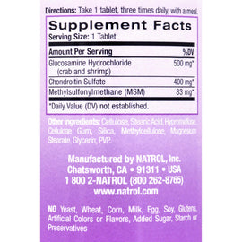 Natrol Glucosamine Chondroitin And Msm - 90 Tablets