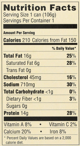 Crown Prince Brisling Sardines In Mustard - Case Of 12 - 3.75 Oz.