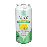 Steaz Unsweetened Green Tea - Lemon - Case Of 12 - 16 Fl Oz.