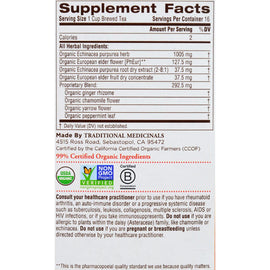 Traditional Medicinals Organic Echinacea Elder Herbal Tea - 16 Tea Bags