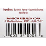 Rainbow Research Henna Hair Color And Conditioner Persian Burgundy Dark Auburn - 4 Oz