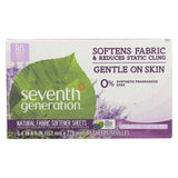Seventh Generation Natural Fabric Softener Sheets - Blue Eucalyptus And Lavender - Case Of 12 - 80 Count