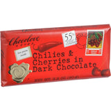 Chocolove Xoxox Premium Chocolate Bar - Dark Chocolate - Chilies And Cherries - 3.2 Oz Bars - Case Of 12