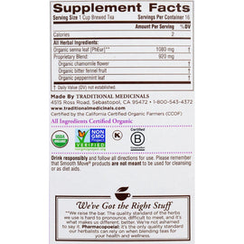 Traditional Medicinals Organic Smooth Tea - Senna Chamomile - 16 Bags
